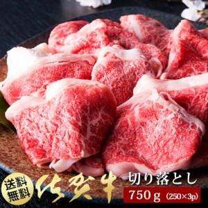 ふるさと納税 BN034_Ａ5ランク佐賀牛もも切落し750ｇ(250ｇ×3Ｐ) 佐賀県みやき町