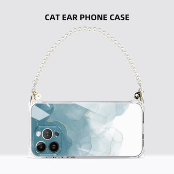 適用蘋果16Pro手機殼新款鎏金墨染iPhone16硅膠防摔16promax斜挎帶掛繩15Pro小眾高級感女15超火國風透明軟殼