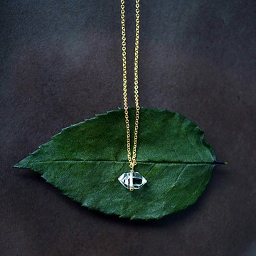 大號 Herkimer 鑽石單項鍊 Albina