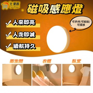 感應燈 磁吸感應燈 夜燈 照明燈 LED 人體感應燈  USB充電 磁吸燈 LED感應燈 床頭燈 車庫燈 充電感應燈