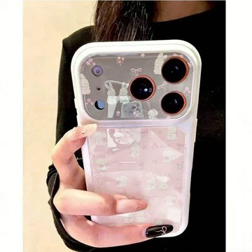 碎花滿屏白兔適用蘋果17ProMax手機殼iPhone17/16/15pro視窗14/13