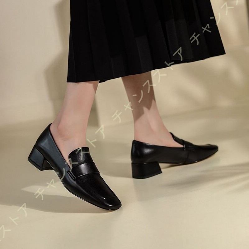 本革 パンプス 入学式 ママ 痛くない ローファー 結婚式 長時間 入園式 歩きやすい スーツ ヒール 革靴 疲れない おしゃれ 太ヒール チャンキーヒール 黒 通販 Lineポイント最大0 5 Get Lineショッピング