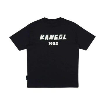 KANGOL 短T 黑色 微落肩 貼布 繡花T 短袖 中性 6625102020