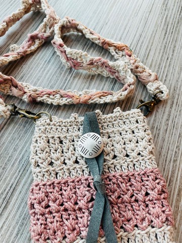 革物製織丨現貨丨手機揹袋套組_長度可調_沙漠玫瑰