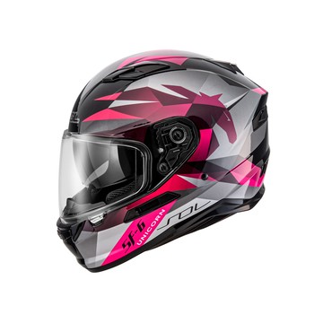 SOL SF-6 獨角獸_黑/粉 全罩式安全帽