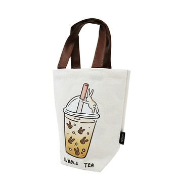 一品川流 吃貨包 / 飲料帆布袋-珍珠奶茶-2入