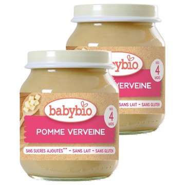 babybio 生機鮮果泥 4M  蘋果  130g  2罐