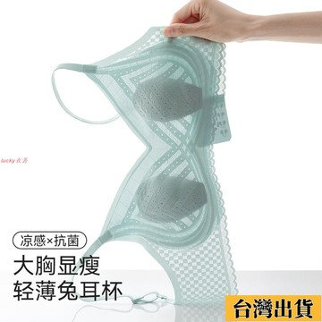 ⚡免運⚡兔耳朵內衣女士夏季薄款大胸顯小全罩盃防下垂收副乳無鋼圈文胸罩