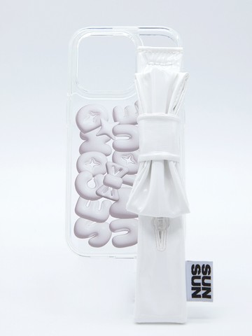 Sun Case Enamel Ribbon (White)