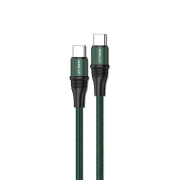 Type C公 - C公 強韌耐拉 PD100W快充 Type-C to Type-C 抗彎折鋁合金傳輸充電線(1.2M)