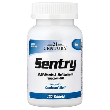21st Century, Sentry Men，男士多維生素礦物質補充劑，120 片