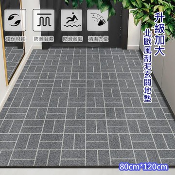 【傢飾美 】高彈絲圈清潔刮泥可裁剪絲圈地墊-80x120cm(加大款絲圈踏墊/玄關墊/進門墊/地毯)