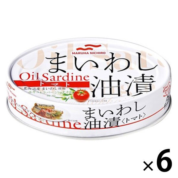 マルハニチロマルハニチロ まいわし油漬＜トマト＞ エキストラバージンオイル使用 缶詰 100g 6個