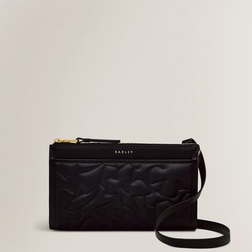 Radley London Womens Leather Floral Street Large Phone Crossbody - Black