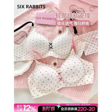 兔子內衣女小胸聚攏無鋼圈文胸軟支撐收副乳防下垂甜美風文胸罩