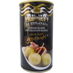 ボーアンドボン アンチョビ入りオリ−ブ缶　350ml　スペイン 入数:15