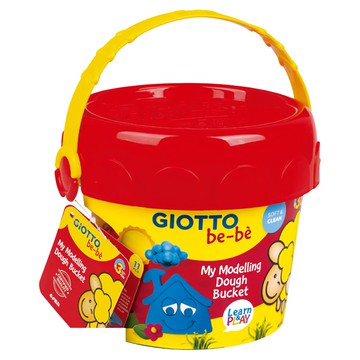 GIOTTO be-be 幼兒超軟黏土禮物桶 適合2歲以上兒童 成分溫和不含染色劑 義大利製造 含5罐黏土及工具  1個  多色  820g