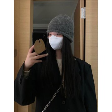 百搭丁走走女秋冬保暖護耳毛線帽