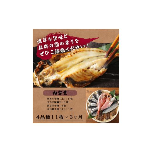 ふるさと納税 静岡県 下田市 ＜小木曽商店＞　干物詰合せ定期便3ヶ月（3回）