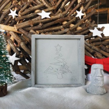 曙MUSE 聖誕樹四角水泥杯墊 設計 獨創 杯墊 特色 水泥