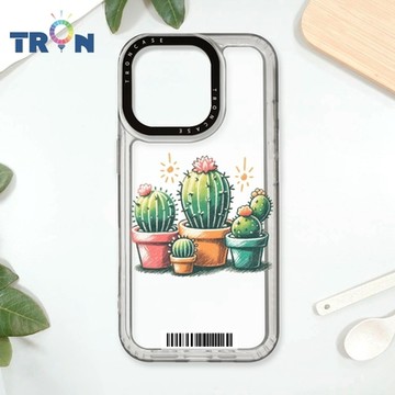 TRON iPhone 16 Pro 小花太陽仙人掌 防摔太空載具殼 透白 軟硬 手機殼