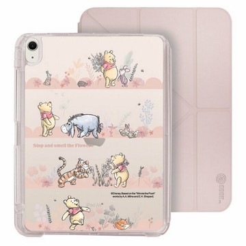 迪士尼 小熊維尼 iPad Air 11/pro13可拆式防摔透明筆槽摺套ipad