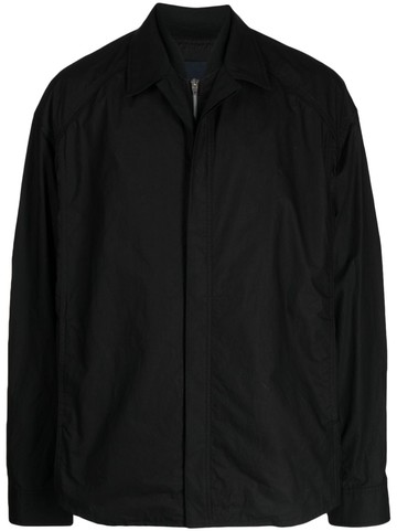 Juun.J - layered cotton shirt jacket - men - Cotton/Nylon - 46 - Black
