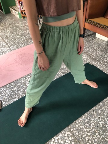 有機棉細管 小管 瑜珈 日常褲