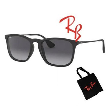 RayBan 雷朋 亞洲版 輕量款太陽眼鏡 舒適加高鼻翼 RB4187F 622/8G 霧黑框抗UV漸層灰鏡片 公司貨(贈RAY BAN托特包)