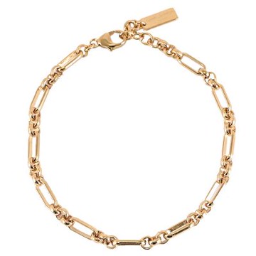 YSL Saint Laurent Figaro 個性交織鏈條造型可調式手鍊(金)