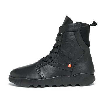 Softinos 女鞋 WIDI 率性多層次拉鍊短靴/踝靴(82365-301 質感黑)