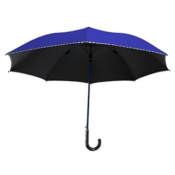 TDN RACING 公爵冷酷傘 多人傘面 皮革握把 格紋包邊 防雷擊傘尾 晴雨兩用 99.999%遮光率  英國藍