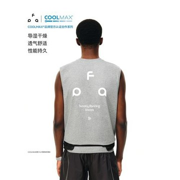 FPA三角logo字母COOLMAX運動背心 夏季速干涼感戶外健身跑步坎肩