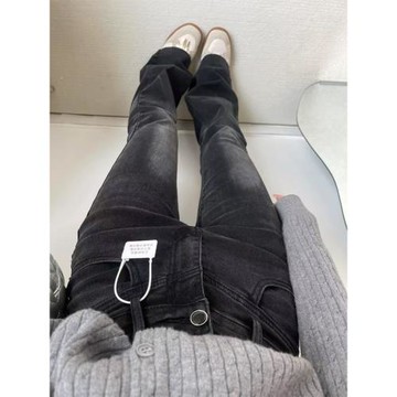 大碼復古彈力微喇叭牛仔褲女春秋胖mm梨形身材高腰顯瘦直筒馬蹄褲