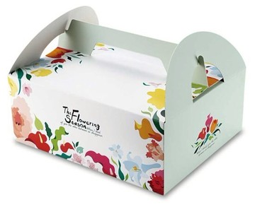 【基本量400個】花開季節手提餐盒-大 / D241A