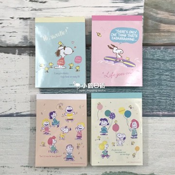【現貨】小鶴日貨｜日本製 sun-star PEANUTS 史努比 SNOOOPY 彩色 便條紙-小本
