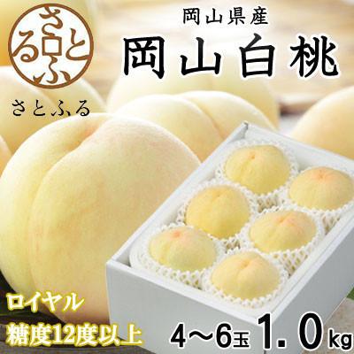 ふるさと納税 玉野市 岡山白桃 ロイヤル 4〜6玉 1kg 岡山県産