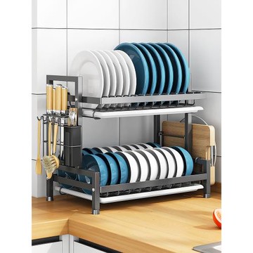 廚房置物架碗碟碗盤收納架瀝水架家用多功能放碗架碗筷收納盒碗柜