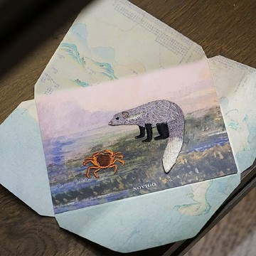Novigo 台灣動物熨燙刺繡 / 食蟹獴
