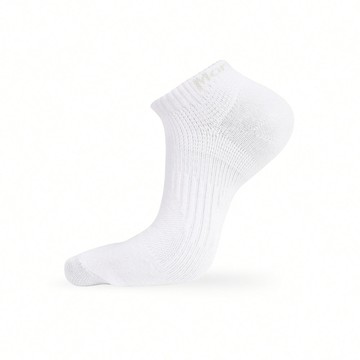 FootSpa輕護足弓透氣運動船襪-素面 - L白