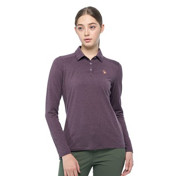 【Wildland 荒野】彈性磨毛POLO保暖衣 女 深咖啡 0B02613-86