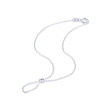 整套925純銀項鏈穿平安扣專用O字鏈配件女潮鎖骨鏈子定位珠銀鏈