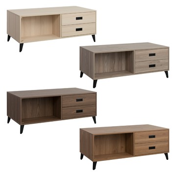 【IDEA】和韻鐵藝空間收納茶几/合室桌仿古胡桃