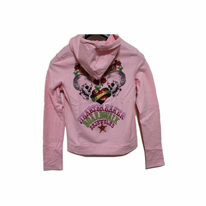 ビジュエル Bejeweled レディース フルジップ パーカ ピンク XSサイズ 新品 アメリカ製 ビジュエル Bejeweled レディース フルジップ パーカ ピンク XS