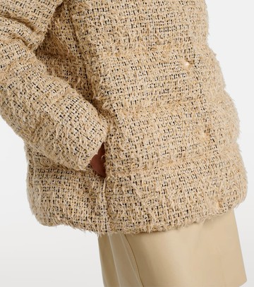 Moncler Cochelle checked tweed down jacket