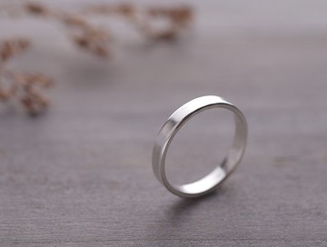 ni.kou 純銀 平面 單戒 男戒 女戒 尾戒 (寬版)