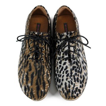 Two Tone Lace-up Shoes M1105A Snow Leopard