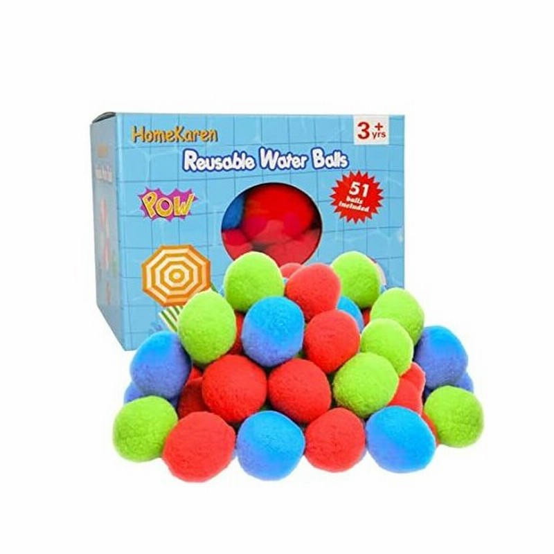 Homekaren 51個のウォーターボール 再利用可能 コットンボール ウォーターファイトアウトドア用 スプラッシュサマー楽しいおもちゃ 屋外で子供 平行輸入品 通販 Lineポイント最大get Lineショッピング