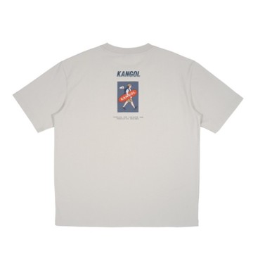 KANGOL 短袖 灰 趣味人物 滑板圖 短T 中性 6525102309