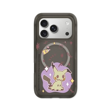 RHINOSHIELD iPhone 16/Plus/Pro/Pro Max AirX MagSafe兼容 極致氣墊緩衝磁吸防摔手機殼-寶可夢系列-暖色系列-謎擬Q